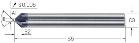 Entgratfräser HAIMER, Power, 120°,<br/>beschichtet