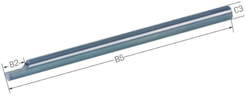 Gravierstichel PRETEC, HSS-Co Form A einseitig halbiert