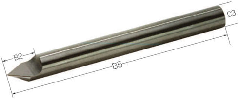 Gravierstichel PRETEC, HSS-Co Form D 60°