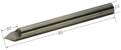 Gravierstichel PRETEC, VHM Form D 60°