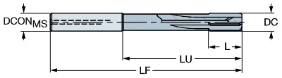 Vollhartmetall-Reibahle CoroReamer™ 835 SANDVIK, 835.B-1600-A1-MF 1024
