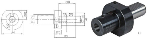 Werkzeughalter PRETEC, DIN 69880 mit Zylinderschaft Form E1