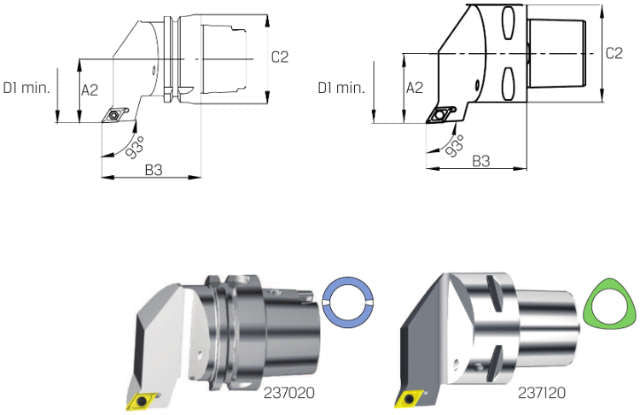 Klemmhalter SWISS TOOLS, 55°/93° SDJC L/R