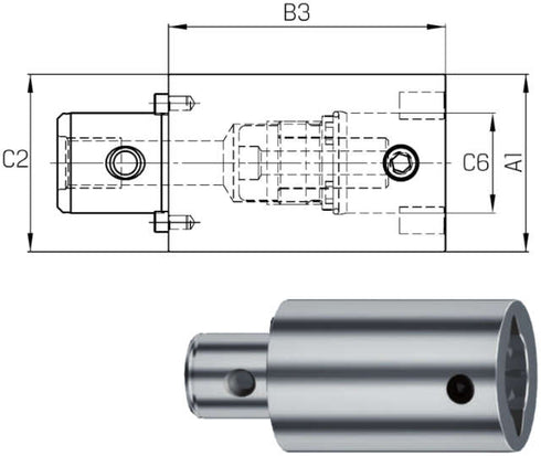 Spindelwerkzeug SWISS TOOLS, Verlängerung