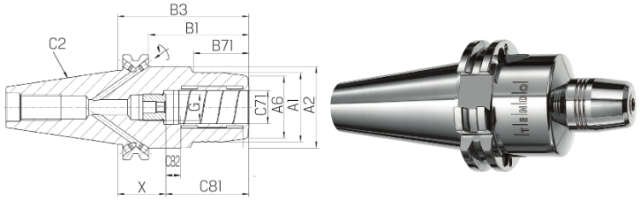 Hydrodehn-Spannfutter SCHUNK, DIN 69871 Hydrodehn-Spannfutter Tendo, kurz, schlank