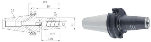 Hydraulic Expansion Chuck SCHUNK, DIN 69871 Hydraulic Expansion Chuck Tendo, long, slim