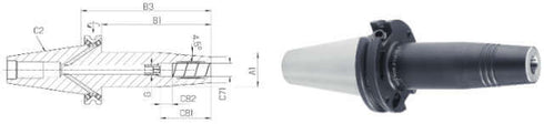 Hydrodehn-Spannfutter SCHUNK, DIN 69871 TENDO, lang, schlank