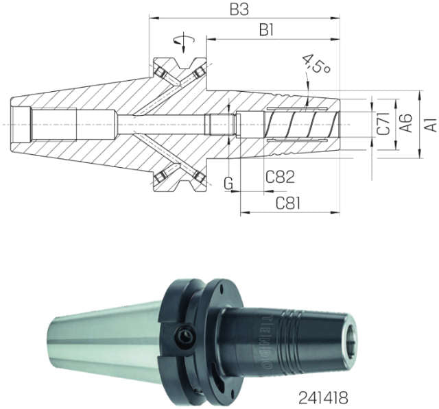 Hydrodehn-Spannfutter SCHUNK, TENDO Slim 4ax, kurz