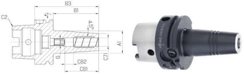 Hydrodehn-Spannfutter SCHUNK, DIN 69893 A TENDO schmal G2,5 25.000 1/min