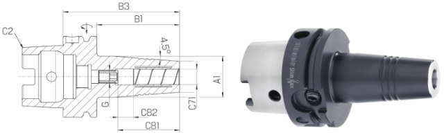 Hydrodehn-Spannfutter SCHUNK, DIN 69893 A TENDO schmal G2,5 25.000 1/min