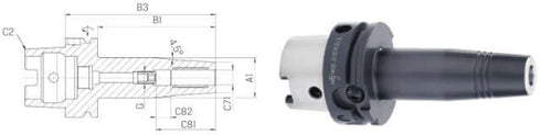 Hydrodehn-Spannfutter SCHUNK, DIN 69893 A TENDO schmal G2,5 25.000 1/min