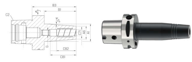 Hydrodehn-Spannfutter SCHUNK, TENDO Slim, lang