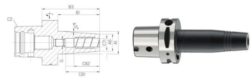 Hydrodehn-Spannfutter SCHUNK, TENDO Slim, lang