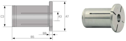 Intermediate bushing for hydro-expansion chuck NT, HS clamping sleeve