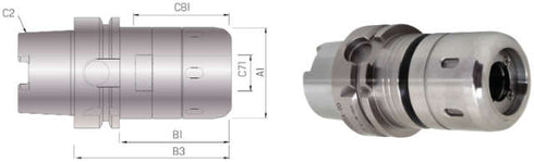 Kraftspannfutter CTS NT, Hochleistungs-Kraftspannfutter, Typ CTS, lang