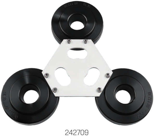 Aufnahmehalter für Schrumpfgerät HAIMER, Aufnahmehalter für Drehteller mit 3 Adapterscheiben SK und HSK