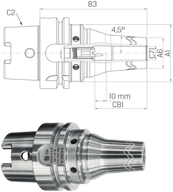 Schrumpffutter HAIMER, Hybrid Chuck