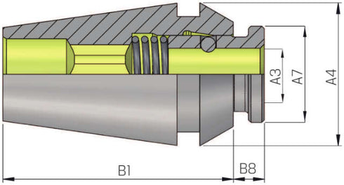 Gewindebohr-Spannzange ER PREMUS, Gewindespannzange ER20, mit Schnellwechselsystem