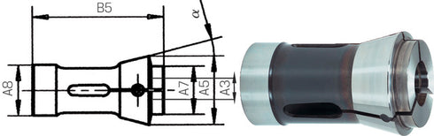 Druckspannzange 173E FAHRION, Druckspannzange Spannbereich 20-420 mm rund 173 E