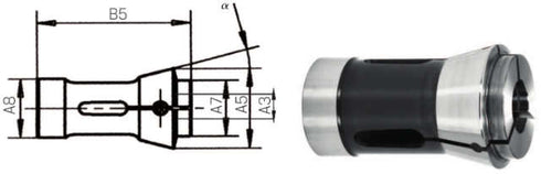 Clamping collet 185E FAHRION, clamping collet clamping range 40-600 mm round 185 E