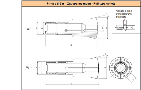 Spannzange HB32/45 3 Schlitze