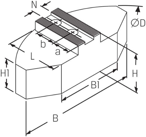 Drehfutterbacken-Satz SCHUNK, Aluminium Typ SWB-SA