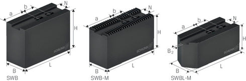 Drehfutterbacken-Satz SCHUNK, Stahl, Typ SWB / SWB-M / SWBL-M
