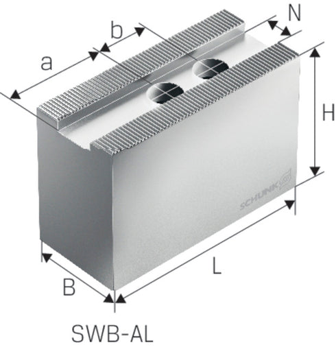 Drehfutterbacken-Satz SCHUNK, Aluminium, Typ SWB-AL