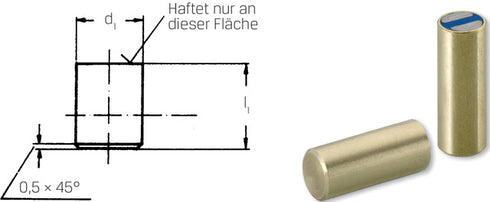 Permanent-Magnet NEUTRAL, Stabgreifer aus Neodym glatt