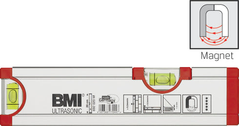 Aluminium-Wasserwaage BMI, ULTRASONIC