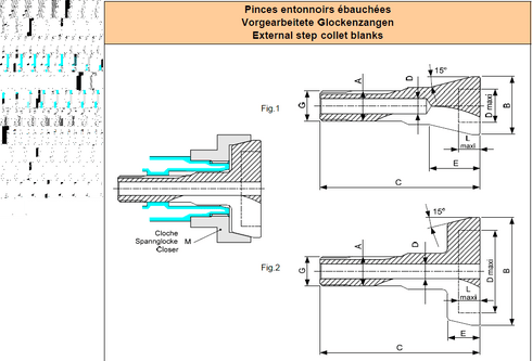 Vorgearbeitete Glockenzangen W20 GR4 d98