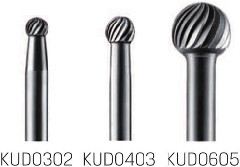HM-Kleinfrässtift PRETEC, Kugelform Standardverzahnung Z=3