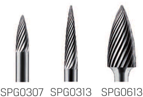 HM-Kleinfrässtift PRETEC, Spitzbogenform Standardverzahnung Z=3