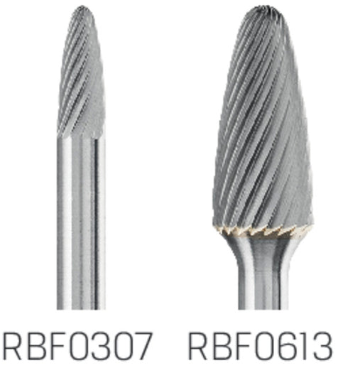 HM-Kleinfrässtift PFERD, Rundbogenform Z=5