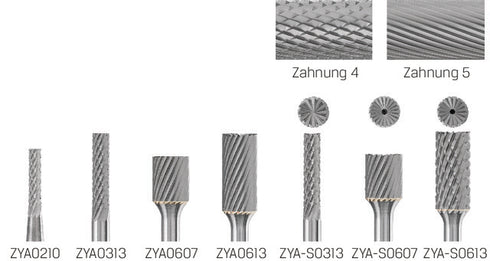 HM-Kleinfrässtift PFERD, Zylinderform Z=5