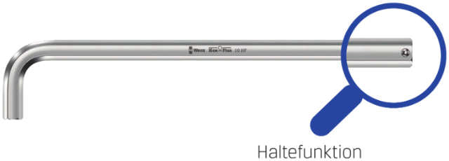 Sechskant-Stiftschlüssel WERA, verchromt, mit Haltefunktion