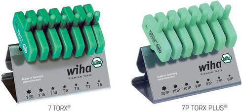 TORX<sup>®</sup>-/TORX PLUS<sup>®</sup>-Fähnchenschraubendreher-Satz WIHA, mit Schlüsselgriff im Werkbankständer