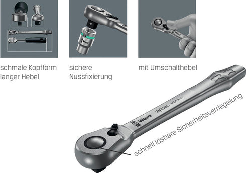 Umschaltknarre WERA, Zyklop Metal