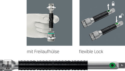 Verlängerung WERA, flexibel, mit Schnelldrehhülse