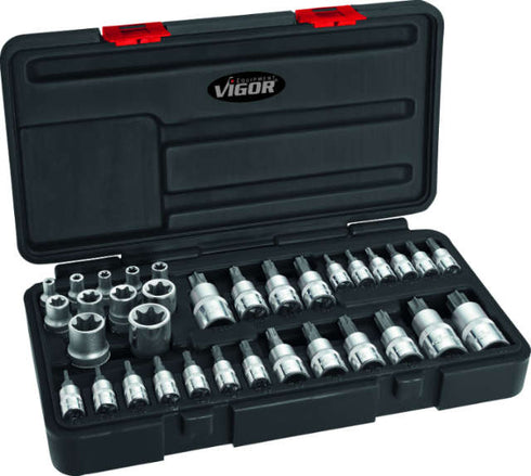 Steckschlüssel-/Schraubendreher-Einsätze TORX<sup>®</sup>, 34-teilig