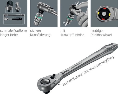 Umschaltknarre WERA, Zyklop Metal