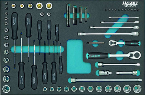 Werkstattwagen-Einlage HAZET, TORX<sup>®</sup>-Steckschlüssel-Satz, 75-teilig
