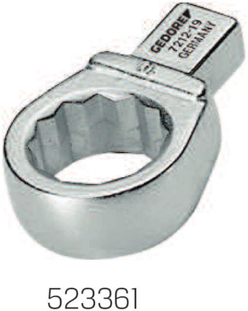 Einsteckwerkzeug GEDORE, Einsteck-Ringschlüssel, Einsteck-Vierkant 14 × 18 mm
