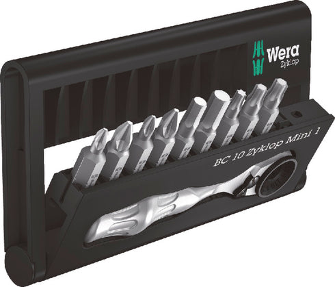 Bit-Ratschen-Satz WERA, Zyklop Mini 1, 10-teilig