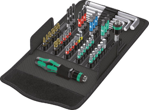 Bit-Sortiment WERA, Kraftform Kompakt 100, 52-teilig