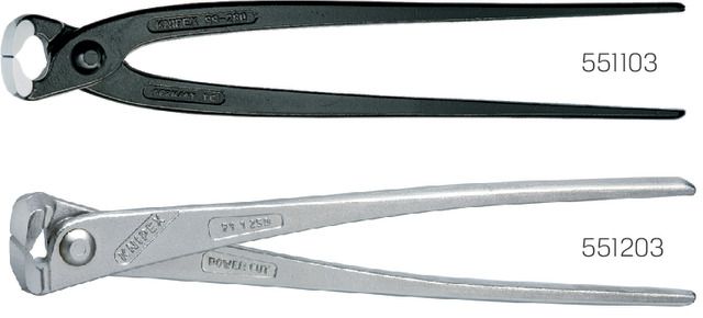 Monierzange KNIPEX, schwarz atramentiert Kopf poliert