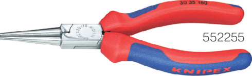 Rundzange KNIPEX, verchromt, mit Mehrkomponenten-Hülle