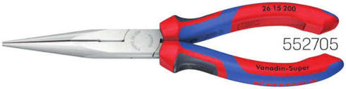 Flachrundzange KNIPEX, verchromt, mit Mehrkomponenten-Hülle