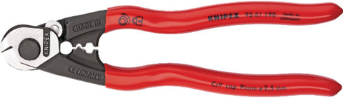Drahtseilschere KNIPEX, Kopf poliert, Griffe kunststoffüberzogen