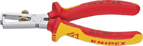 VDE-Abisolierzange KNIPEX, verchromt mit Mehrkomponentenhülle